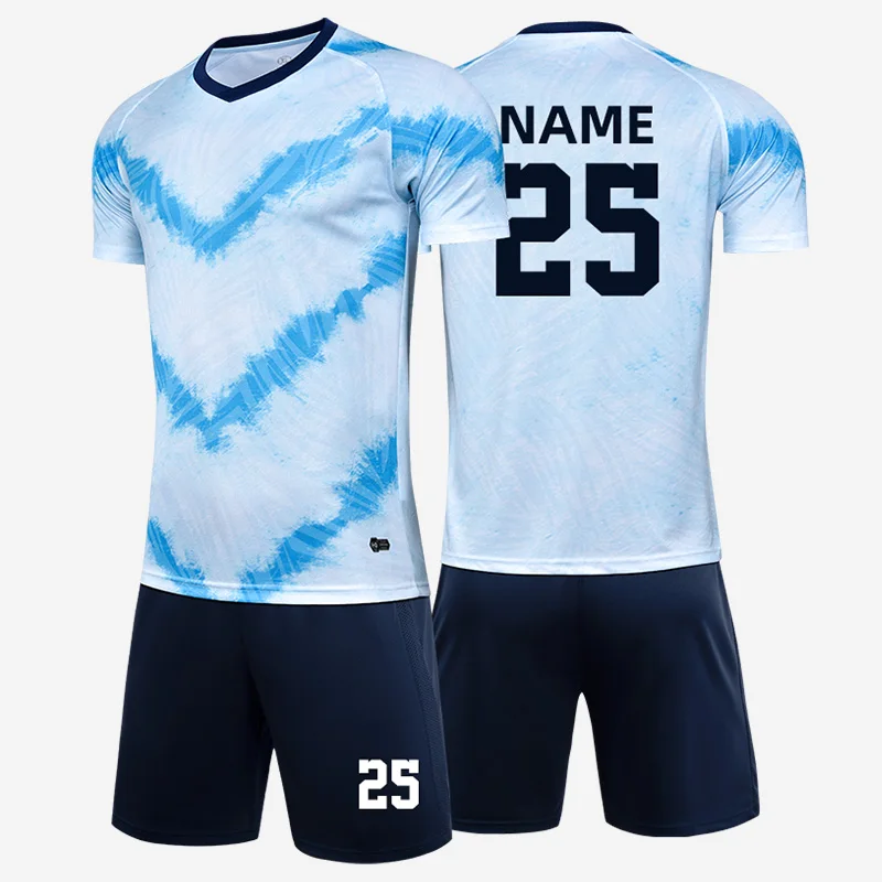 Children Soccer uniforms Match or training football team wears sports T-shirt socks in stock available