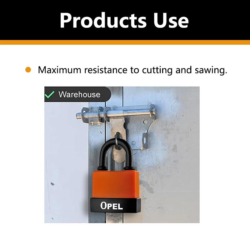 OPEL Brand New Custom Size Pvc Lock Safe Marine Use Locks door keys padlock with high quality