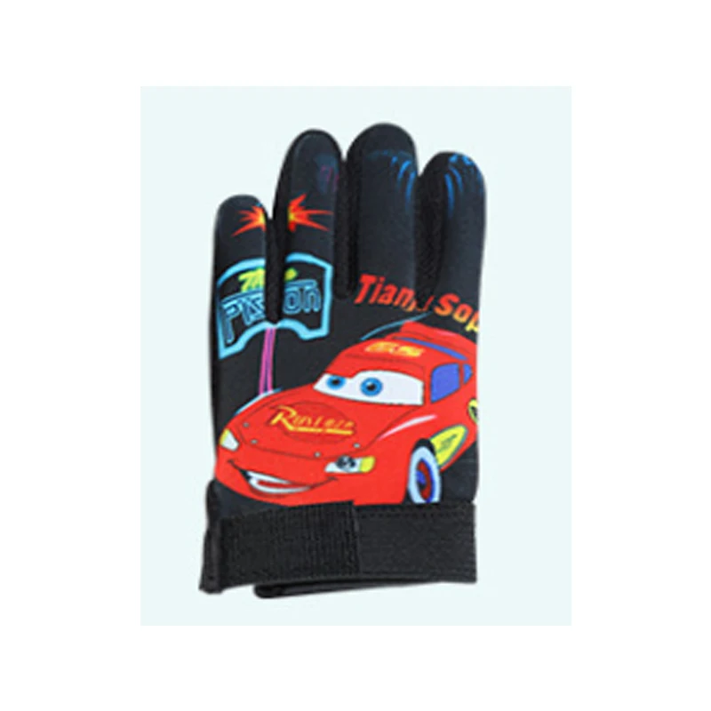 Youth Bike Bicycle Gloves Kids Cute Cartoon Children Bike Gloves full Finger Cycling Gloves Anti-skidding Silicone Gel Pad