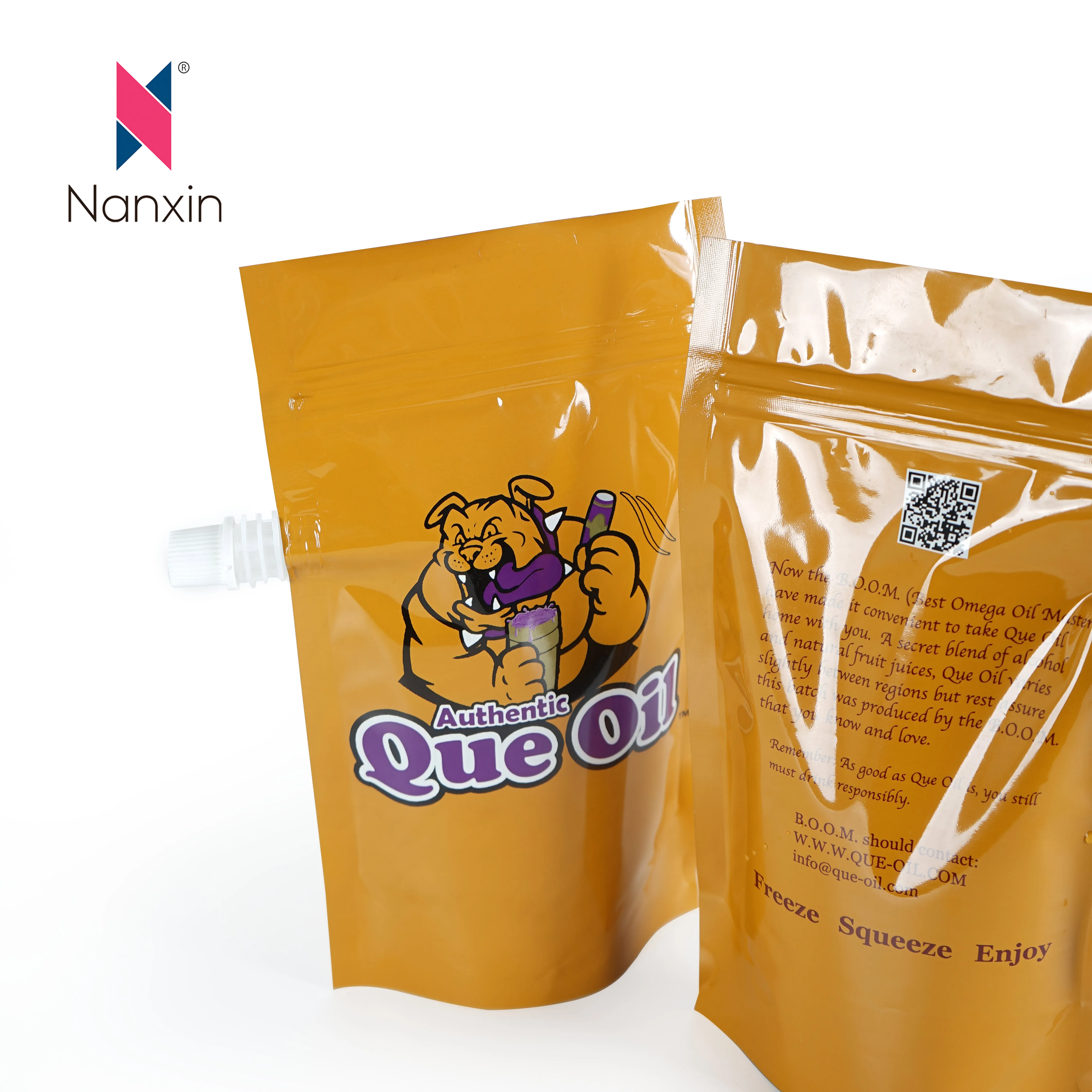 500ml Liquid Beverage Standing Plastic Pouches Milk Tea Drinks Bags Stand Up Spout Pouches For Energy Drinks Packaging