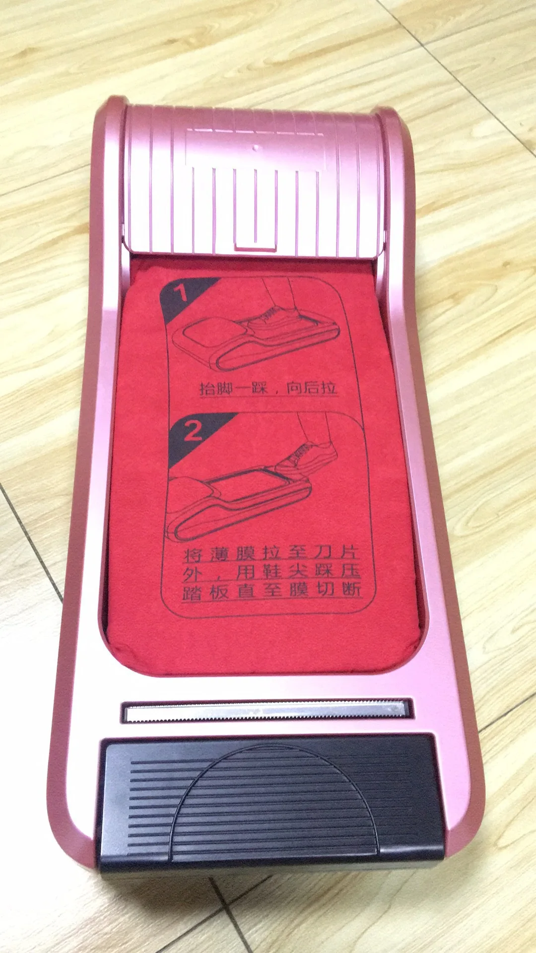 Silver Color Automatic Shoe Film Dispenser Cheap Price Plastic Machine Widely Used in Hospital Factory Hotel Lab