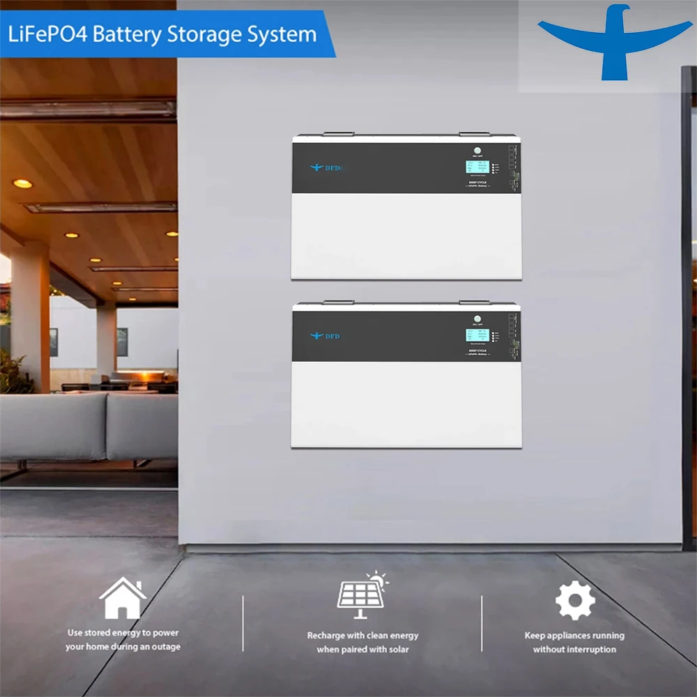 DFD Solar System Hybrid Off-Grid Power System for Home Wall-Mounted with Storage Battery and Inverter CAN Communication Port
