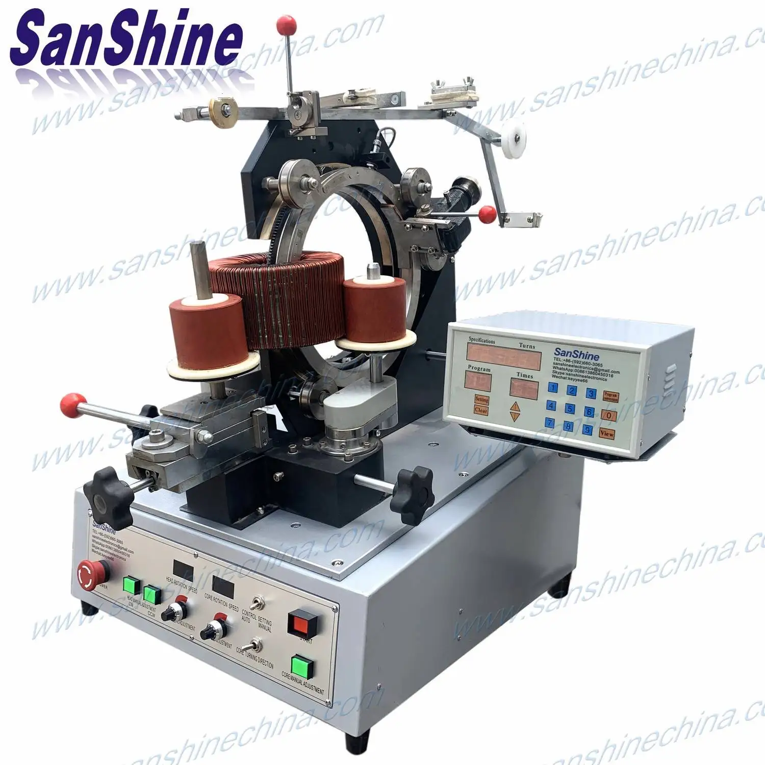 Replace RUFF toroid winder by (SS300 series) gear type automatic big heavy toroid coil winding machine
