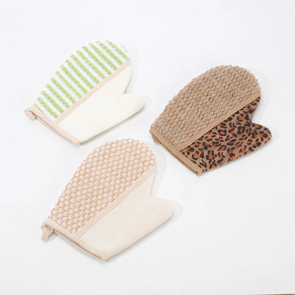 Exfoliating Shower Gloves For Reinvigorating Massage Body Scrubbing Mitts