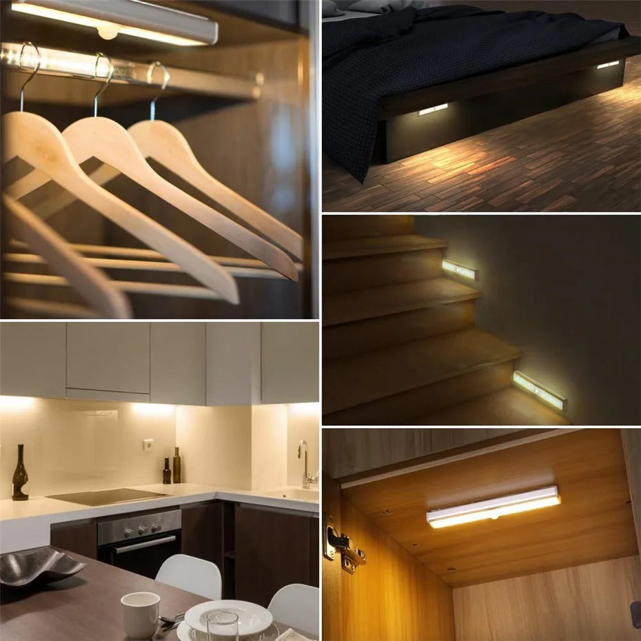 LED Multi-function Aluminum Alloy Induction Lamp for Closet Cycle Switch Mode