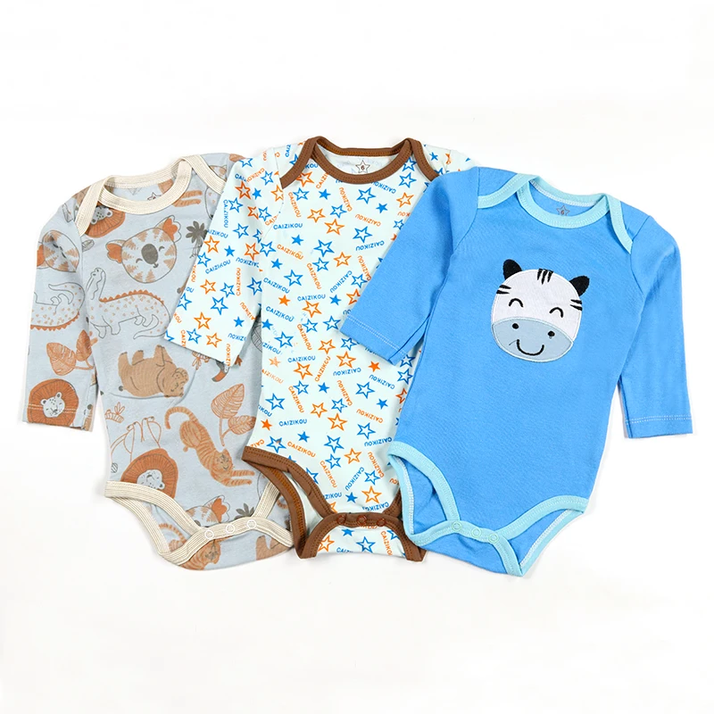 Wholesale Newborn baby long sleeve bodysuits Clothes Romper set baby clothes for boys and girls 6-24m Cotton Baby Onesie Factory