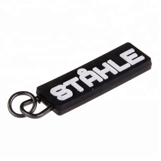 PVC zipper pullers custom logo