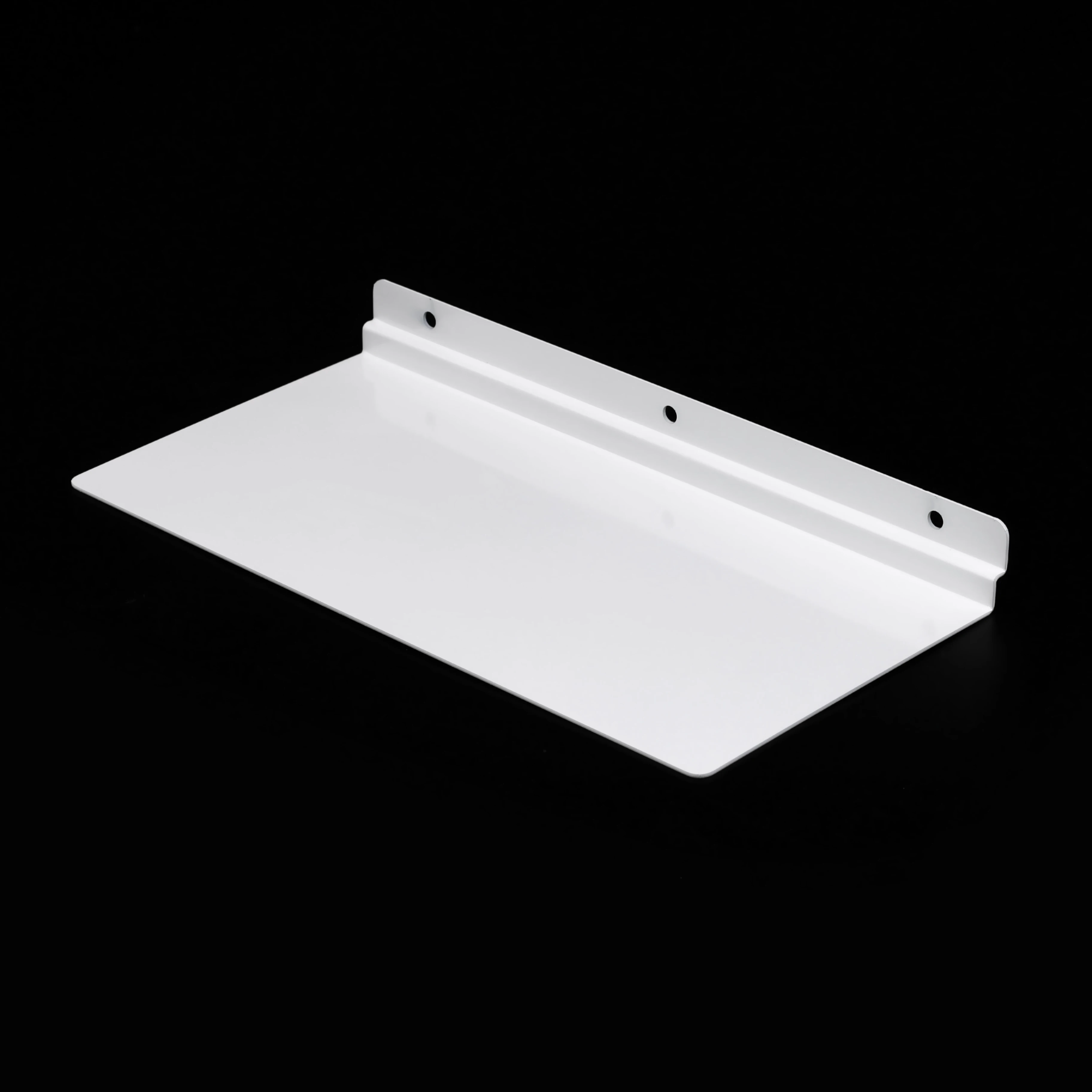 9 x 4 inch Shelves Slatwall Panel Accessories Floating Slat Wall Shelf white Metal Flat Slat Board Accessories for shoe Display