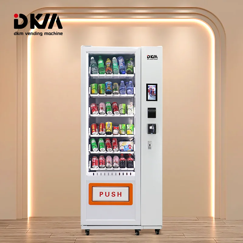 DKM Smart Slim Digital Small Snack And Cold Drink Vending Machine With Credit Card And Cash Payment