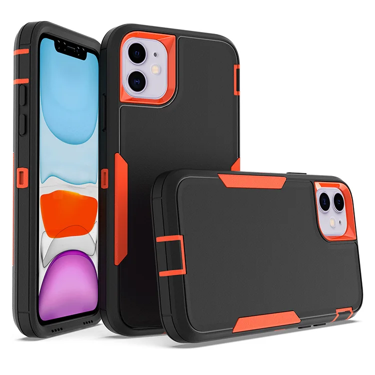 Hot Sale Shock-Resistant 3 In 1 PC TPU Hybrid Full Body Protection Rubber Cover For iPhone 14 Commuter Defender Shockproof Case