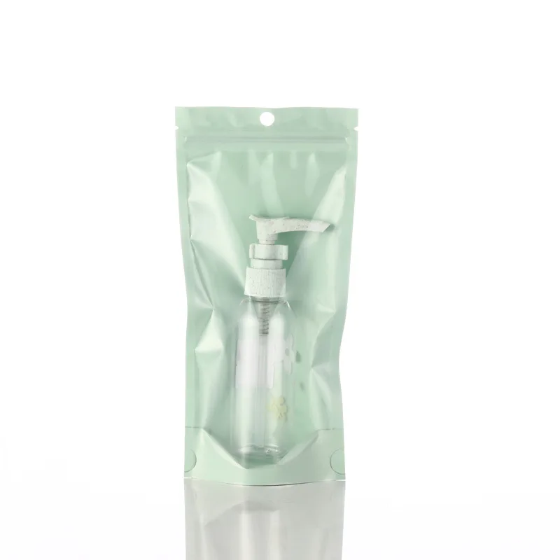 Custom Printing Cosmetic Bag Printed Stand Up Pouches Plastic Zipper Packaging Colorful Aluminum One Side Clear Stand Up Pouch