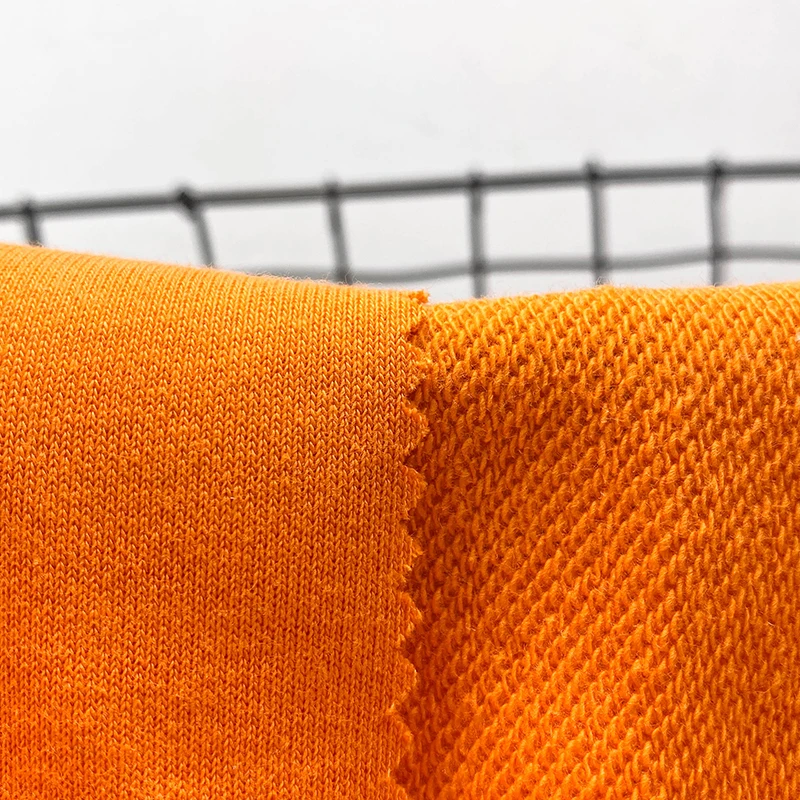 Wholesale Bright Color CVC 85% Cotton 15% Polyester Knitting Loop French Terry Fabric For Sweatshirts