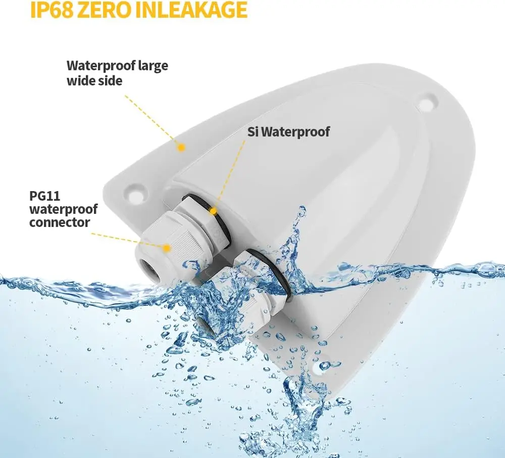 Solar Double Cable Double Hole Connection Cable Interface IP68 Waterproof RV Solar Panel Junction Box