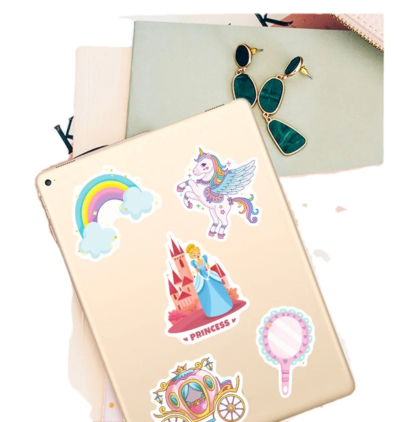 50PCS/Bag High Quality Hot Sale Cute Sticker for Girl Skateboard Luggage DIY Phone Bike Graffiti Princess Stickers