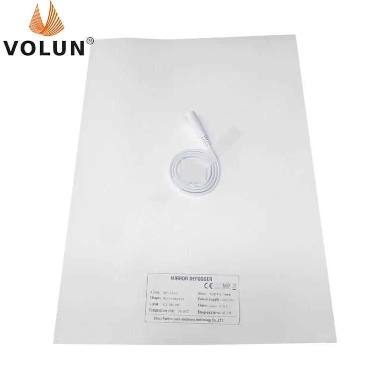 Bathroom Mirror heated demister defogger pad Electric Anti fog Film Defroster heating mat