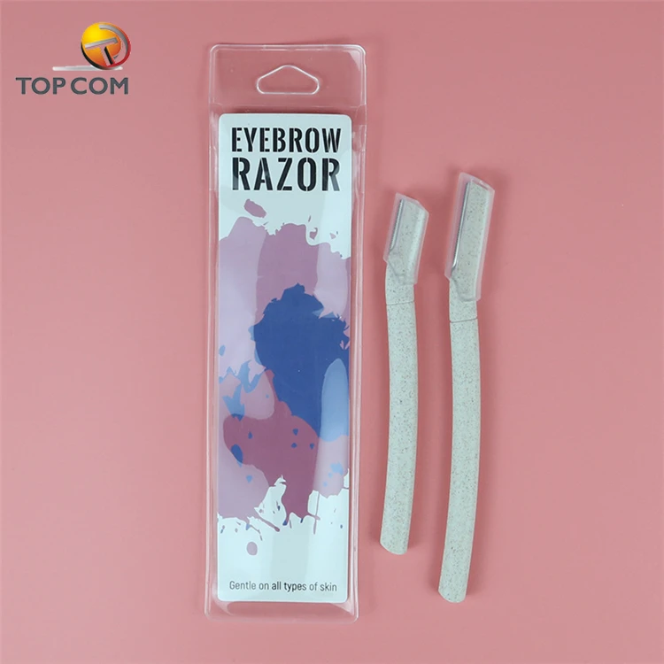 2023 2Pcs Set Stainless steel eyebrow trimmer razor for Women
