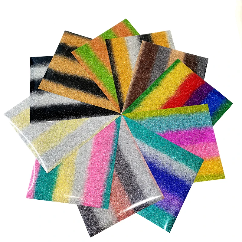 SIANMAY glitter htv Low MOQ custom heat transfers vinyl  cricut sheets for t-shirts