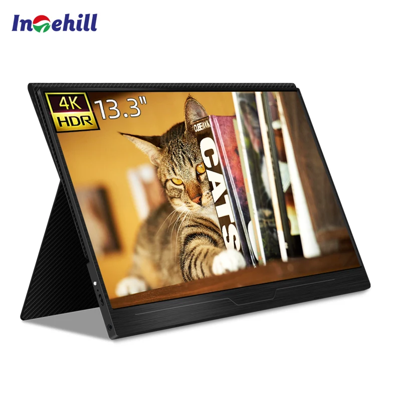 Монитор 4K, 13,3 дюйма, портативный игровой монитор HDR для мини-ПК от Intehill