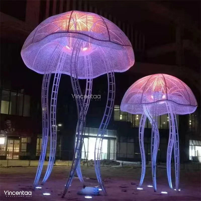 Vincentaa Modern Design Outdoor Custom Large Jellyfish Decorative Sculpture Public Art