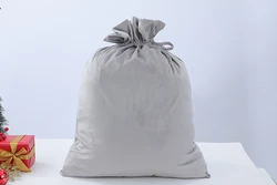 Wholesale Christmas Gift Bag Large Candy Gift Sack Christmas Velvet Drawstring Gift Bag Velvet Christmas Santa Sack