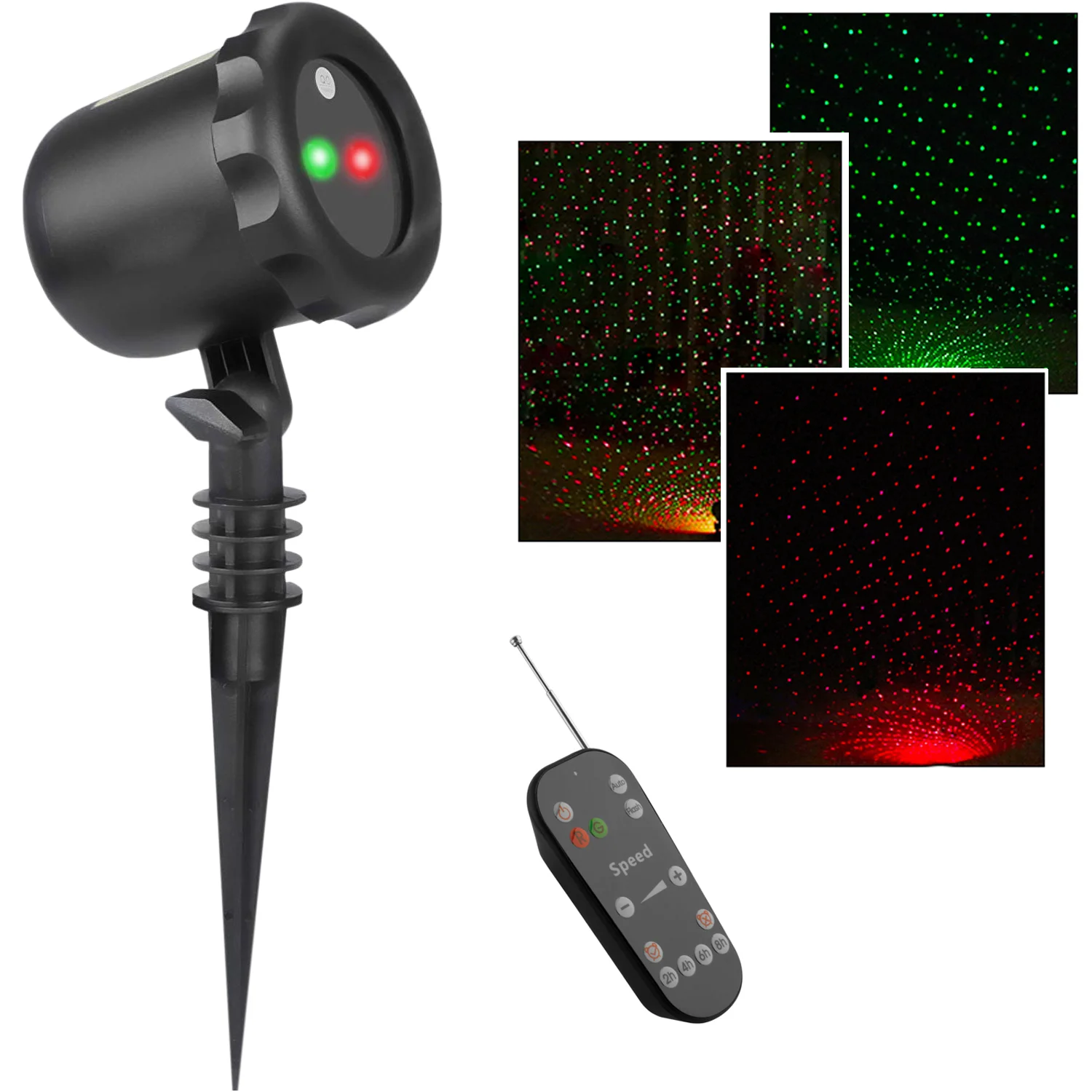 Green Red firefly sparkling garden light cheap outdoor Christmas laser lights