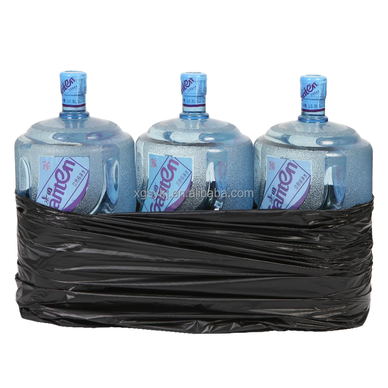 Customized Logo 90*110cm 20 microns 19g HDPE Plastic Zipper Trash Bag Secure for Household Use in Food Packaging Clothing