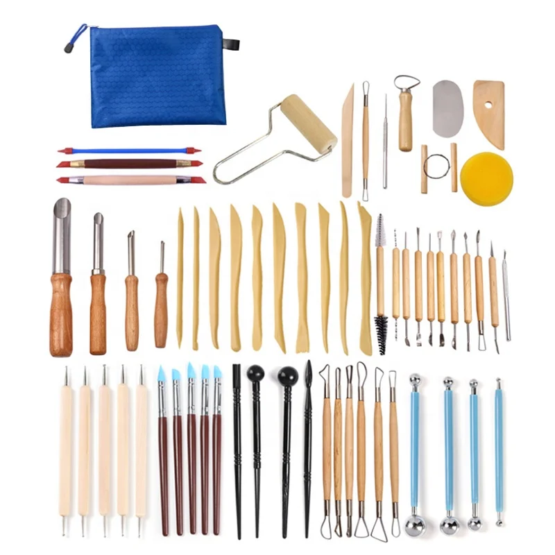 Новый набор 61 шт Смешанные глины набор инструментов Резьба Керамика DIY моделирования для рукоделия набор инструментов в расчете на единицу продукции пакет