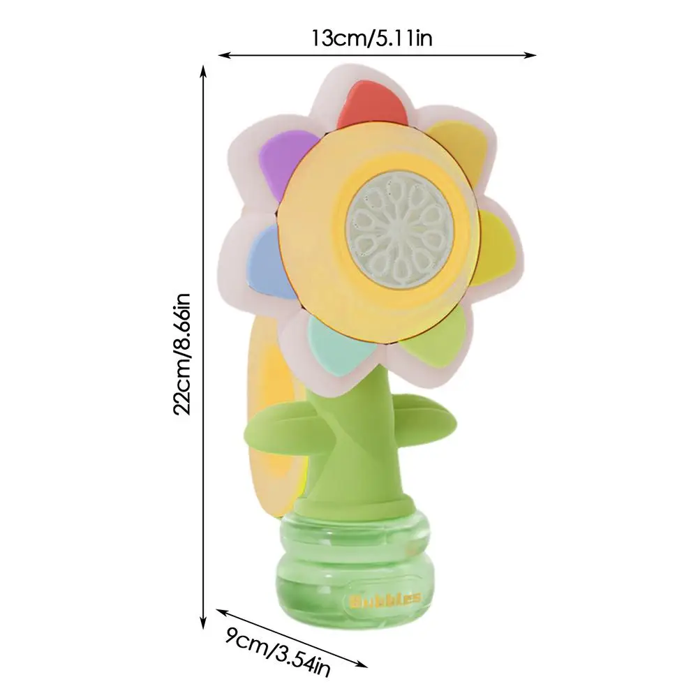 Automatic sunflower bubble blowing bubble sound and light dancing swinging bubble toys for kids