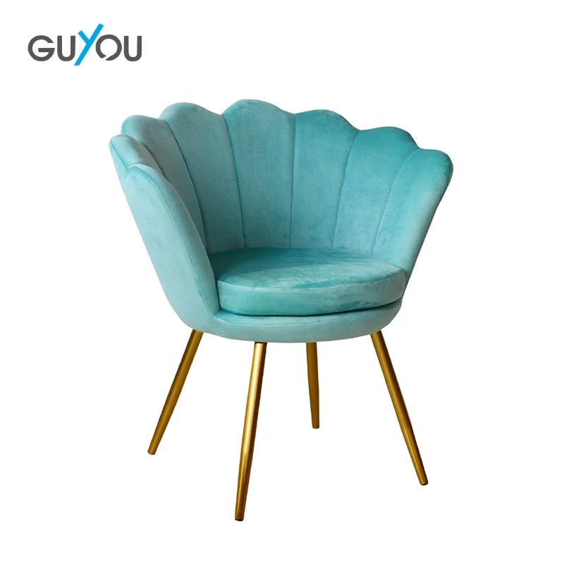 GUYOU funiture modern classic luxury comfortable shell green velvet accent chairs and sofa