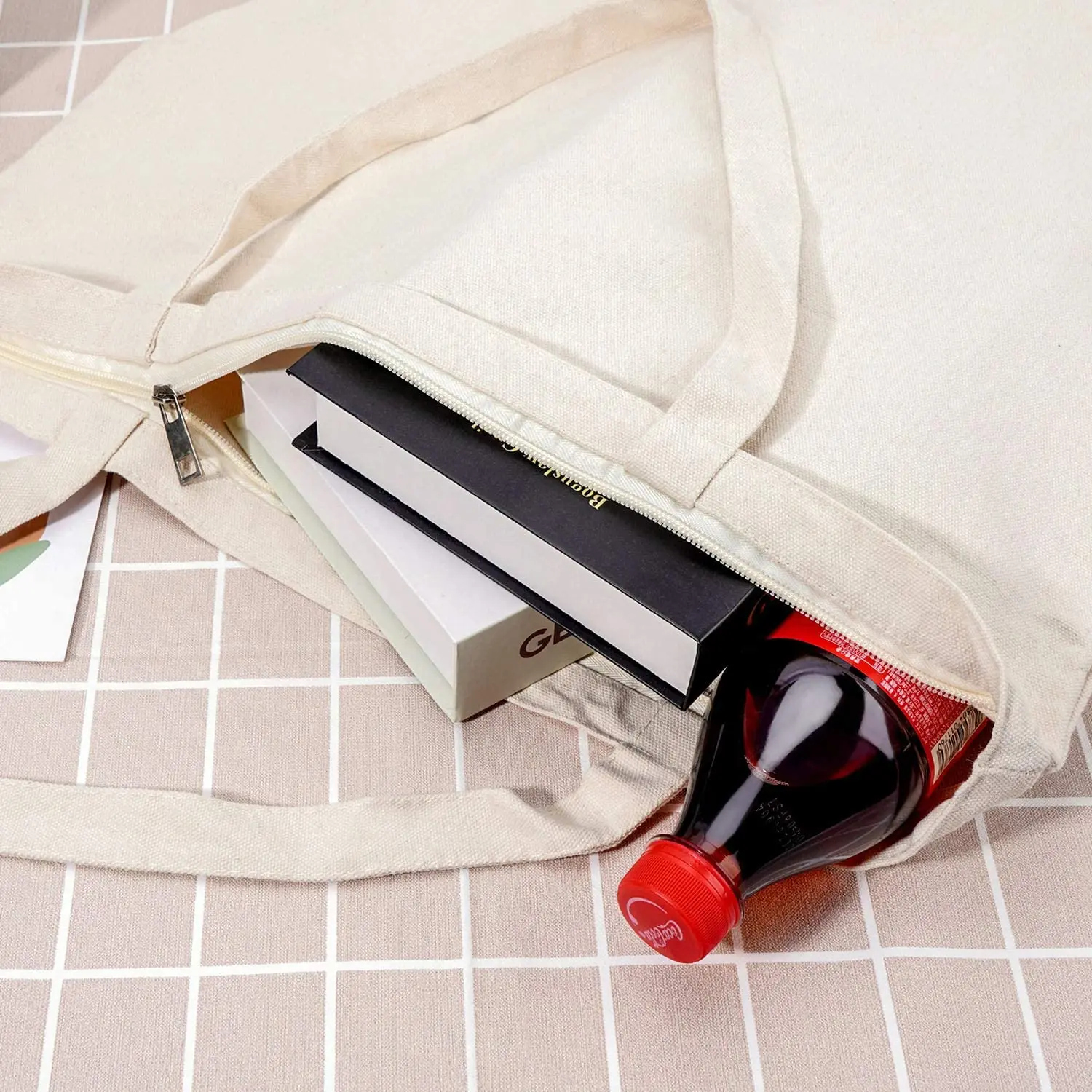 Wholesale Custom Handmade Cotton Canvas Plain Tote Bag Blank Cotton Canvas Tote Bag With Logo