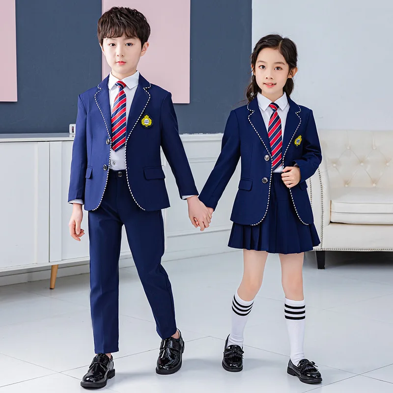 Hot British Style Primary School Uniforms Class Uniform Three-piece Kindergarten Uniforms
