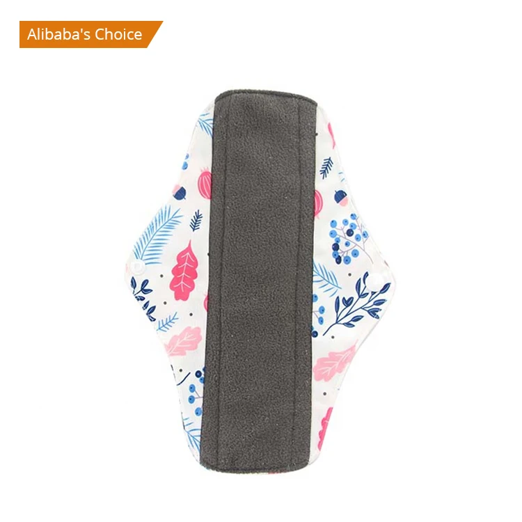 
Hot sale menstrual customised sanitary cloth pads sanitary napkin bamboo charcoal 
