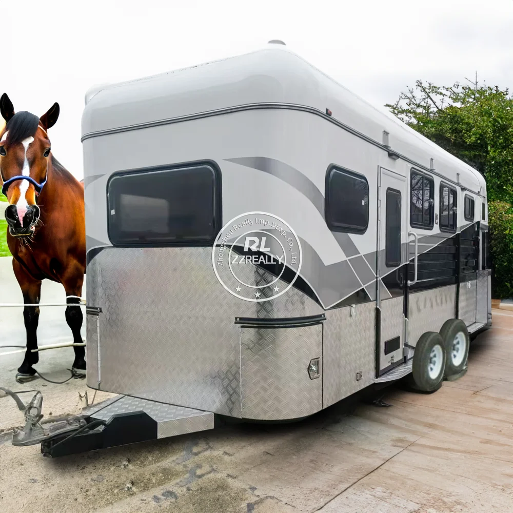 2024 High Quality 2 Horse 3 Horse Float Made In China Australia Standard Luxury Horse Float Trailer