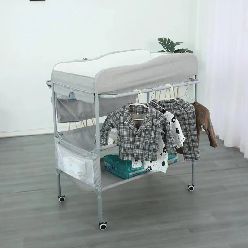 Kids diaper table organizer portable bath nursing changing table multipurpose standing baby bathing table