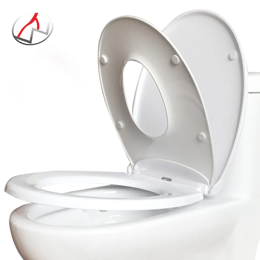 Family adult and kid plastic toilet seat with child seat
