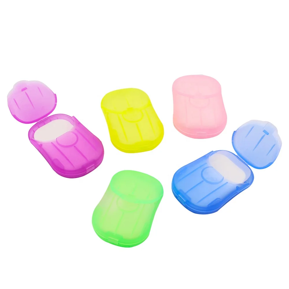 Hot Sell Hand Soap Supplies Mini Portable Travel Foam Hand Washing Tablets Wash 20Pcs Outdoor Portable Disposable Soap Paper