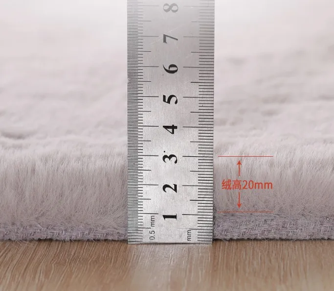 fluffy floor area living room Imitation rabit hair sheepskin fur rugs faux carpets mats for bed side