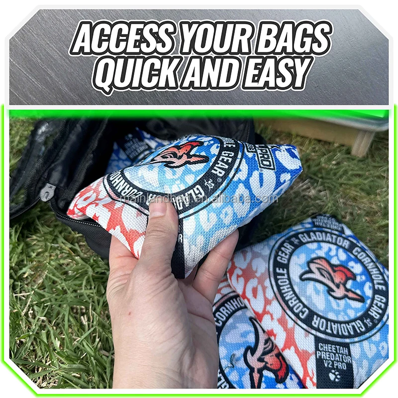 Outdoor Cornhole Bag Carrying Case Holds 4 Corn Hole Bags Organizer Game Bag