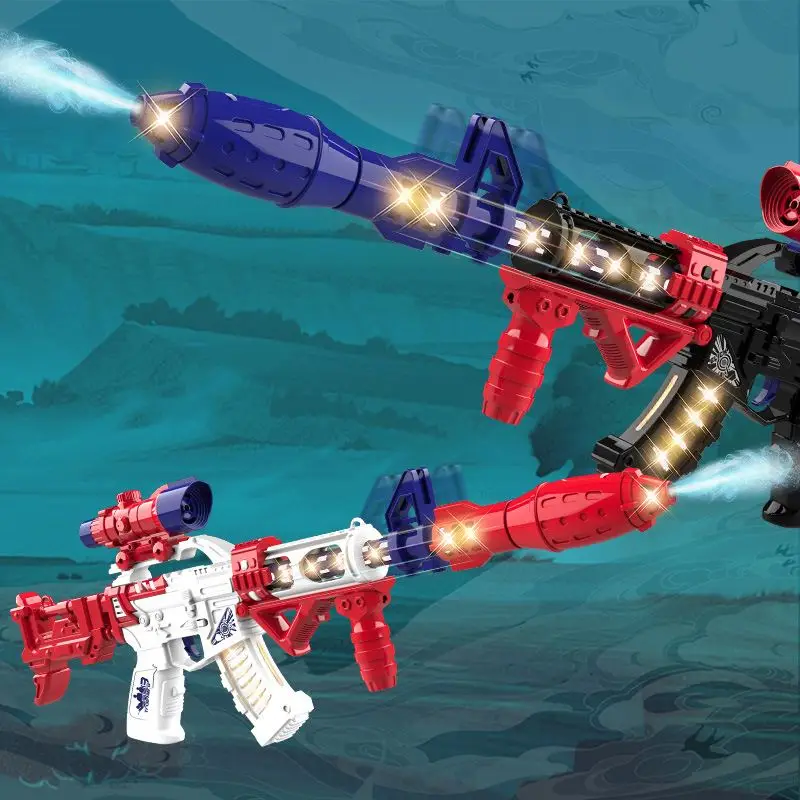 Factory Wholesale Art Creativity Light Up Smoke grenade gun electric toy gun Spray gun toy For Kid