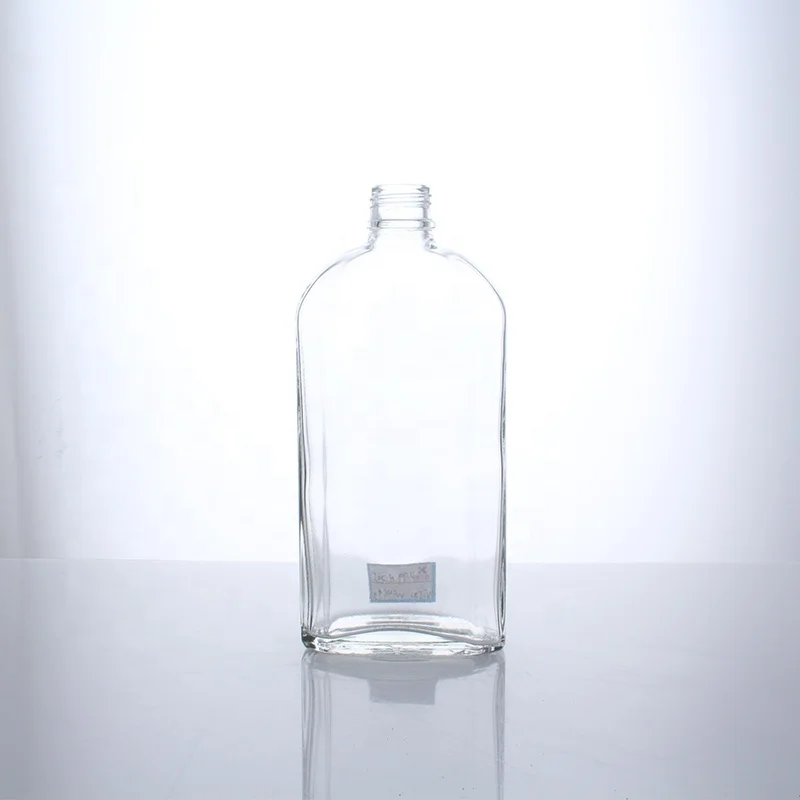 Juice Wine Bottles Glass Fruit Juice Bottle Milk Tea Bottle Mini Flat Glass Hot Selling All Size Beverage Clear Unique 500ml