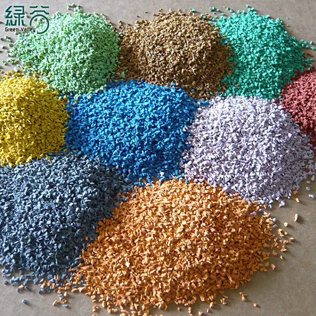 Recycled SBR Rubber Flooring Granules Playground Park Running Track Colorful EPDM Rubber Granules