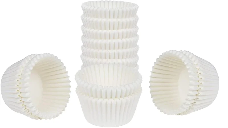 Pack of 500 Small White Paper Cupcake Moulds Baking Moulds Mini Paper Baking Moulds Muffin Cupcake Liners Greaseproof