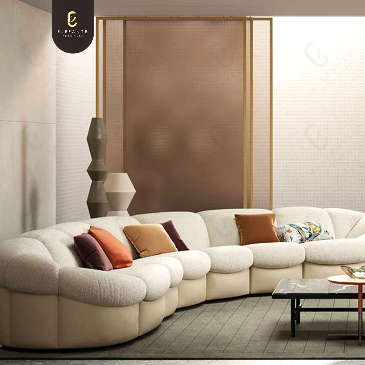 Italian Designer Light Luxury Blue Home interior Sofa De Salon Morden Huge Fabric Leather Sofa For Villa Living Room Furniture