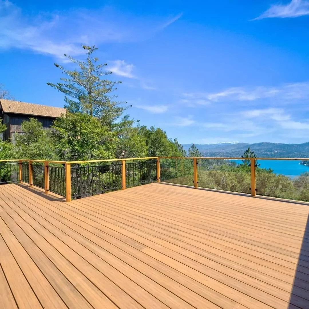 Easy installation outdoor WPC decking flooring solid/ hollow board co-extrusion decking