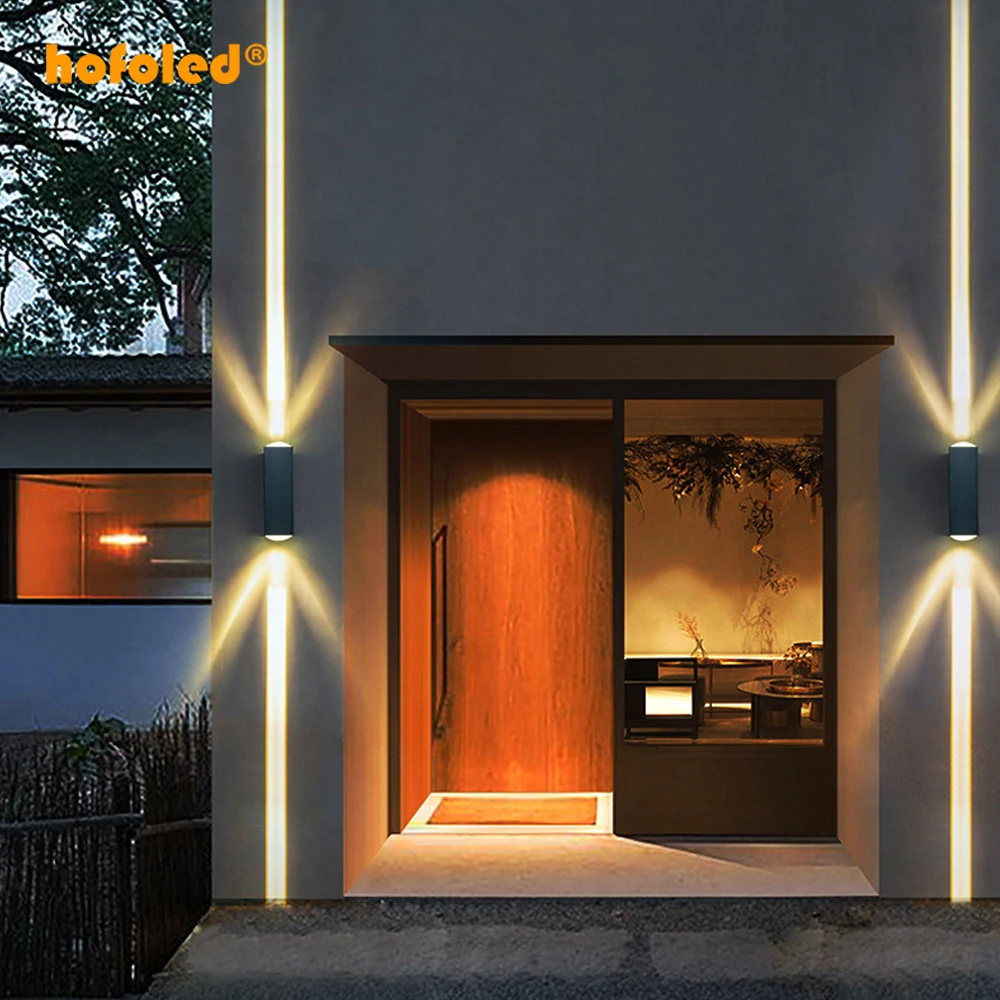 Customized Double Head Outdoor Wall Lamp Sconce Lighting Garden Aluminum Wall Light