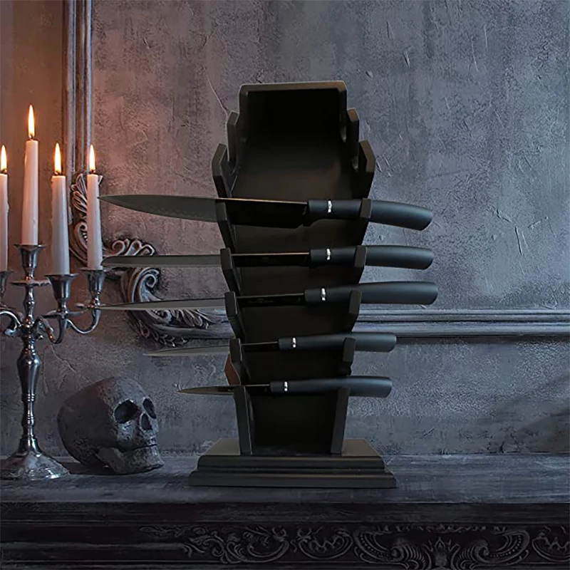 Gothic Knife Holder Gothic Kitchen Decor Gothic Gothic Kitchen Accessories and Coffin Knife Holder Used in Kitchen