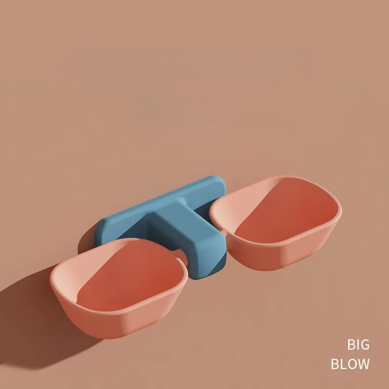 Dog Cat Bowl Wall Mounted Shelf Acrylic Wall Mounted Raised Customized Height Pet Feeder