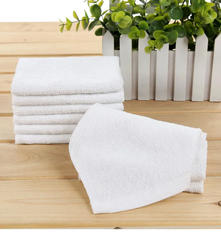 Small White Cheap Cotton Disposable Refreshing lemon wet hot  Airline Towel disposable Face Hand Towel