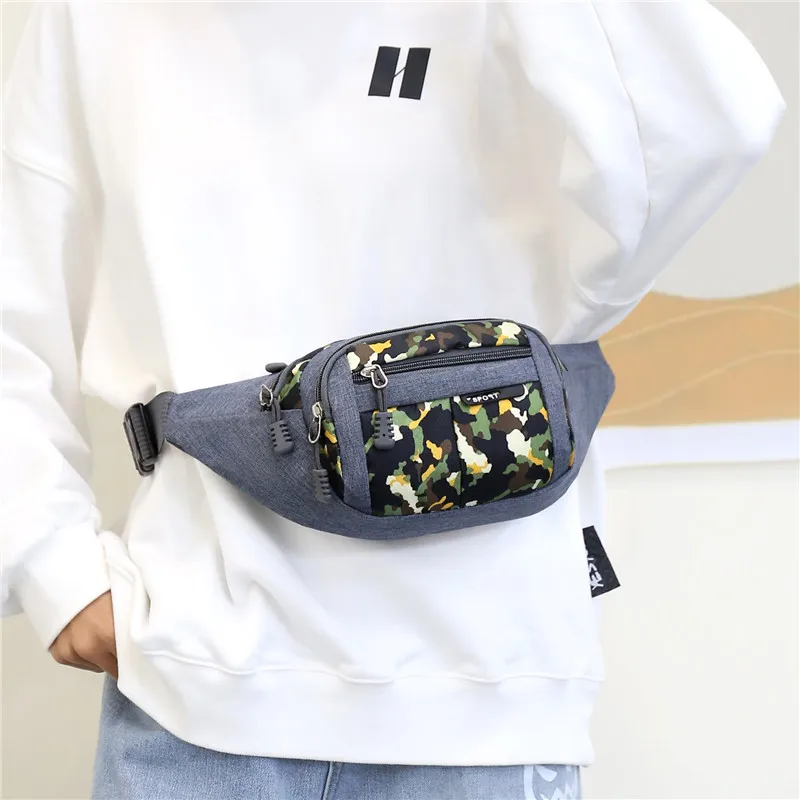 Fashion women chest bag Wholesale women ultra-light fanny pack High quality camouflage color waist bags for shopping running