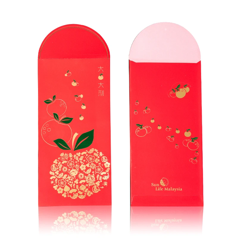 Новогодние конверты для денег сделанные на заказ красные с горячим тиснением китайский новогодний конверт счастливый красный